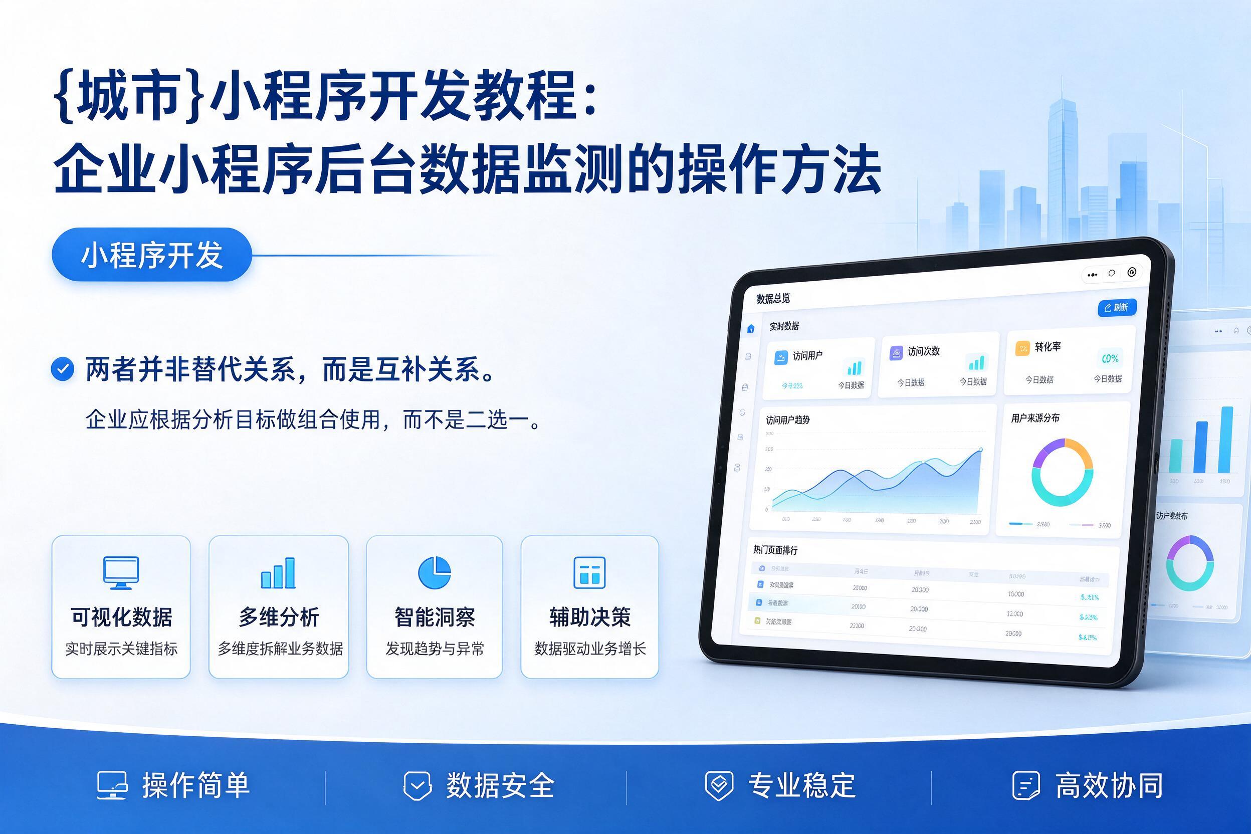神农架小程序开发教程:企业小程序后台数据监测的操作方法